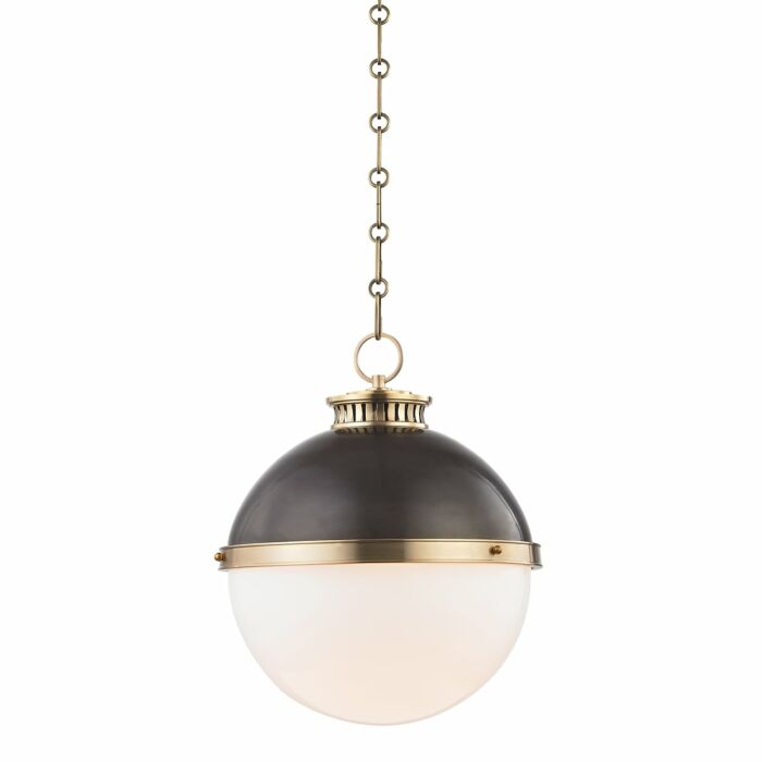Hudson Valley Latham Pendant Light in Aged Distressed Bronze