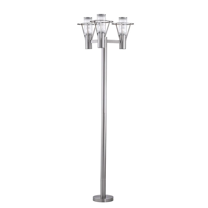 Belfast 3-Light Outdoor Lamp in Stainless Steel