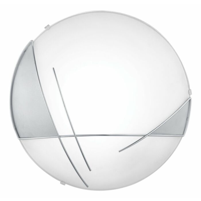 Raya 1-Light Ceiling Mount in Chrome & Satin