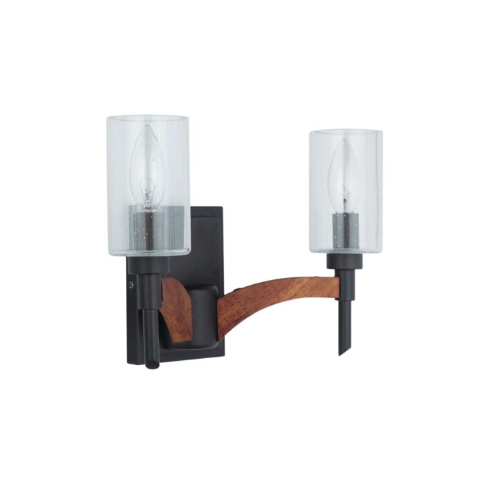 Craftmade Tahoe 2 Light 12 Inch Bathroom Vanity Light in Espresso with Whiskey Barrel