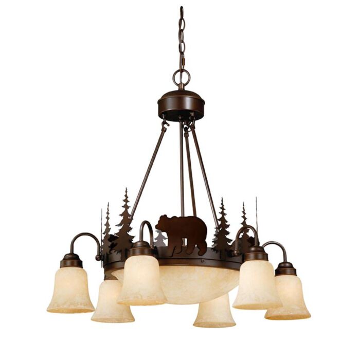 Bozeman 9-Light Chandelier in Burnished Bronze