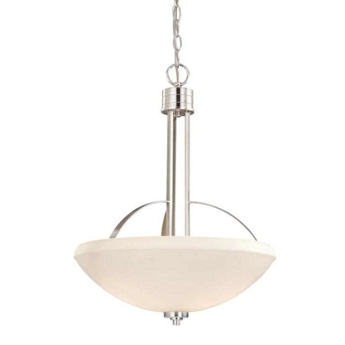 Solna 3-Light Pendant in Satin Nickel