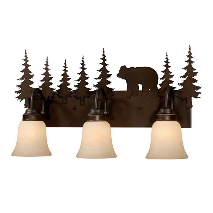 Bozeman 3-Light Bathroom Vanity Light in Burnished Bronze