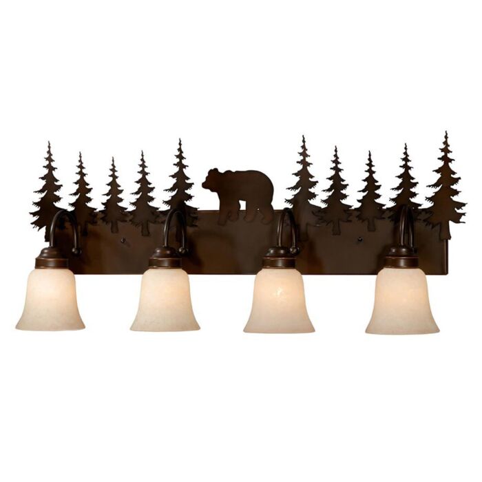 Bozeman 4-Light Bathroom Vanity Light in Burnished Bronze