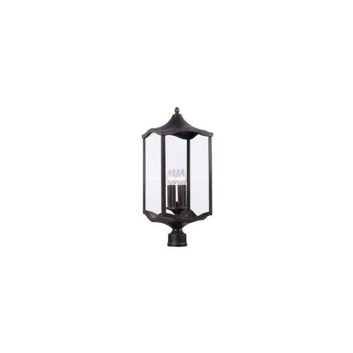 Kalco Lakewood Outdoor 4 Light 26 Inch Outdoor Post Light in Aged Iron