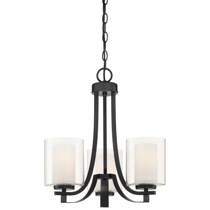 Minka Lavery Parsons Studio 3 Light Transitional Chandelier in Sand Coal