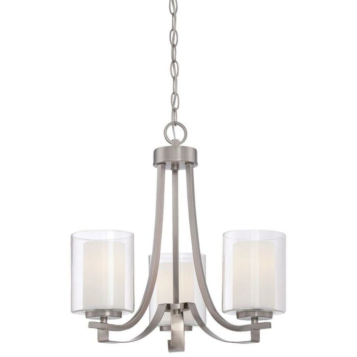 Minka Lavery Parsons Studio 3 Light Chandelier in Brushed Nickel
