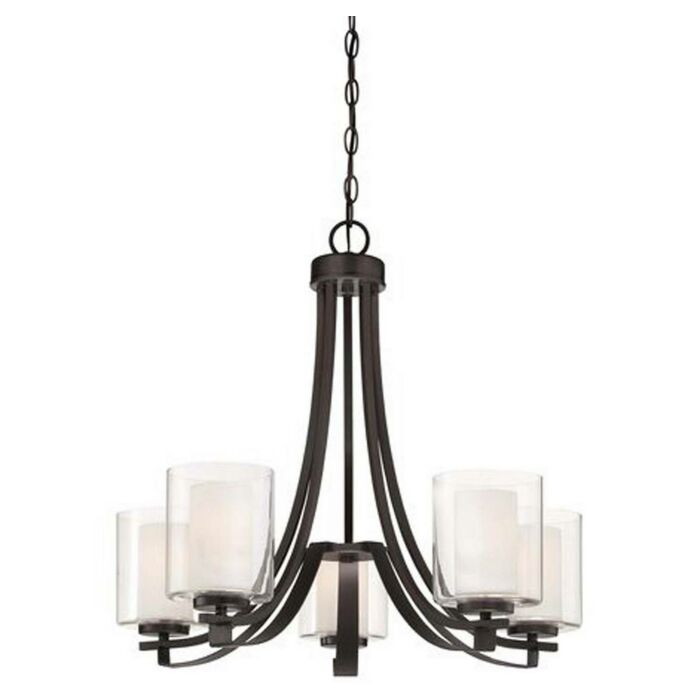 Minka Lavery Parsons Studio 5 Light Chandelier in Smoked Iron
