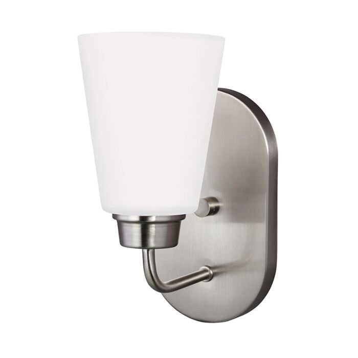 Sea Gull Kerrville 10 Inch Wall Sconce in Brushed Nickel