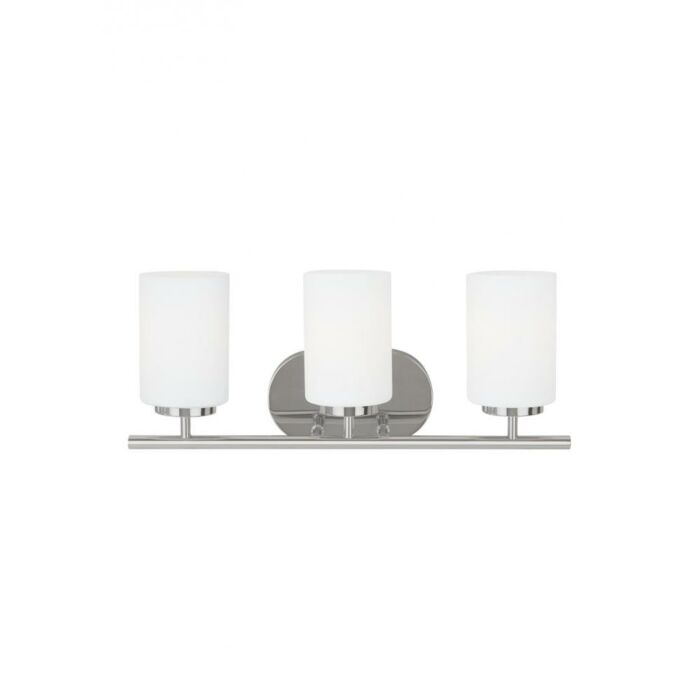 Sea Gull Oslo 3 Light 20 Inch Bathroom Vanity Light in Chrome