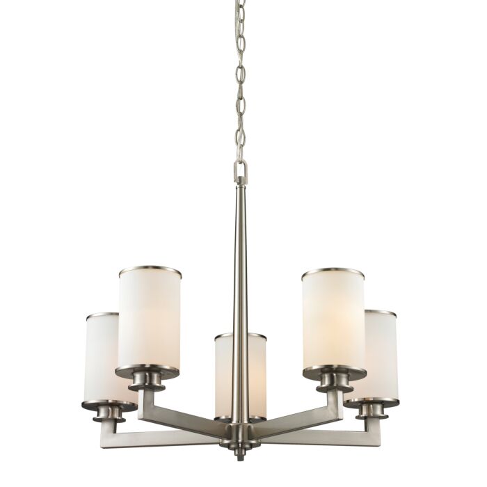 Z Lite Savannah 5 Light Chandelier In Brushed Nickel