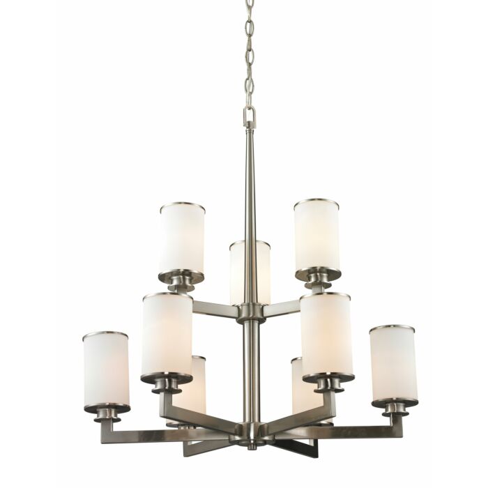 Z Lite Savannah 9 Light Chandelier In Brushed Nickel