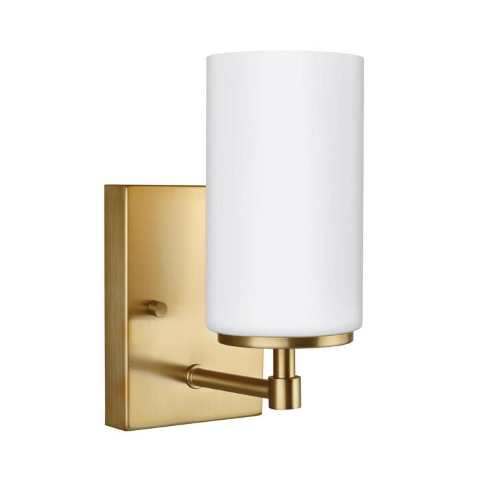 Sea Gull Alturas 9 Inch Wall Sconce in Satin Brass