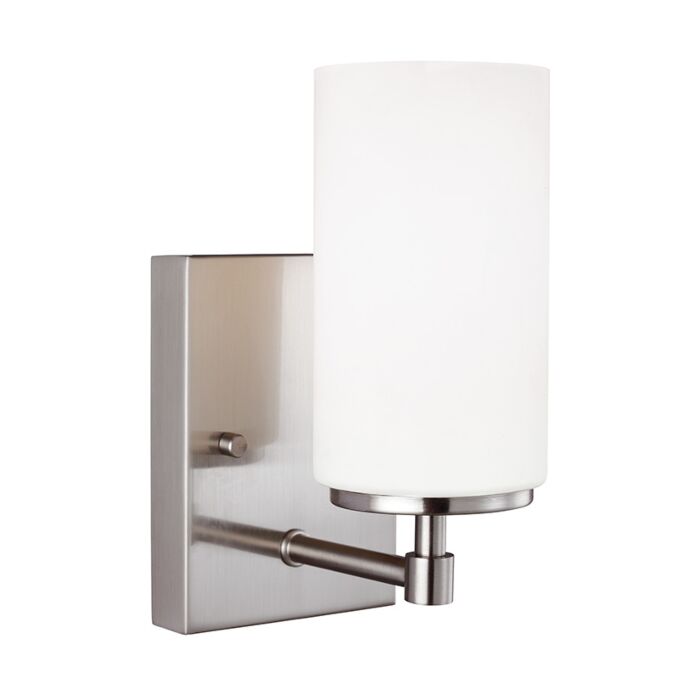 Sea Gull Alturas 9 Inch Wall Sconce in Brushed Nickel