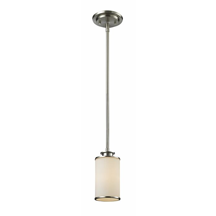 Z Lite Savannah 1 Light Mini Pendant Light In Brushed Nickel
