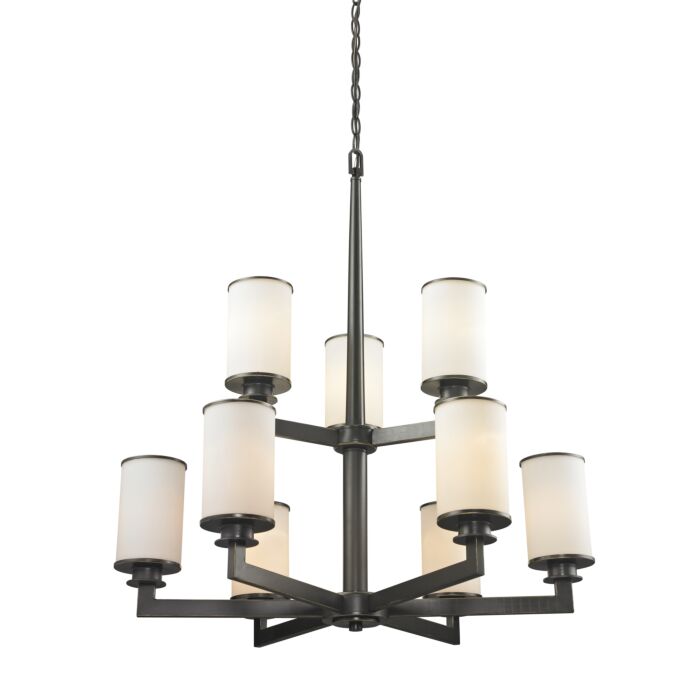 Z Lite Savannah 9 Light Chandelier In Olde Bronze