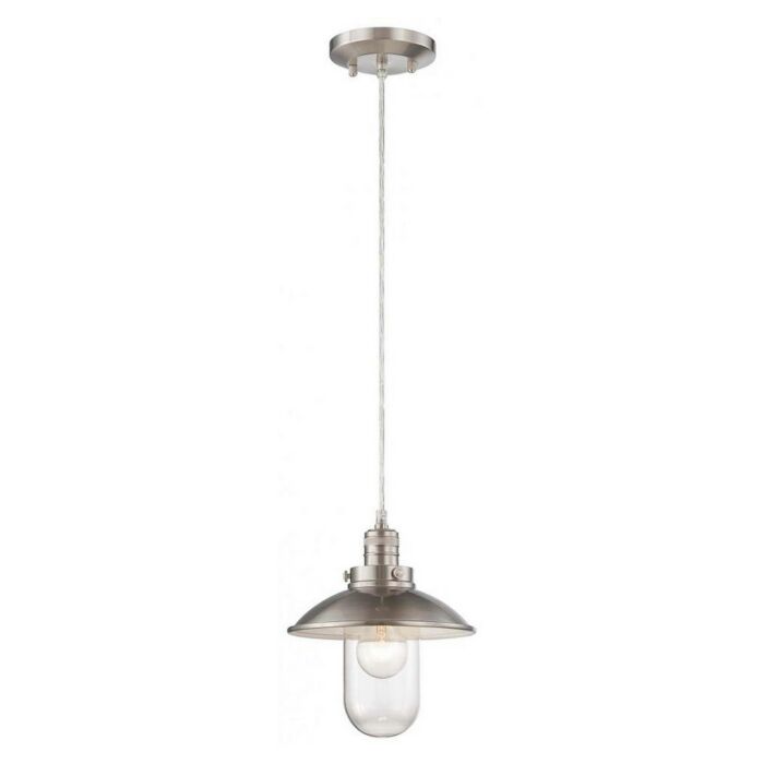 Minka Lavery Downtown Edison Pendant Light in Brushed Nickel