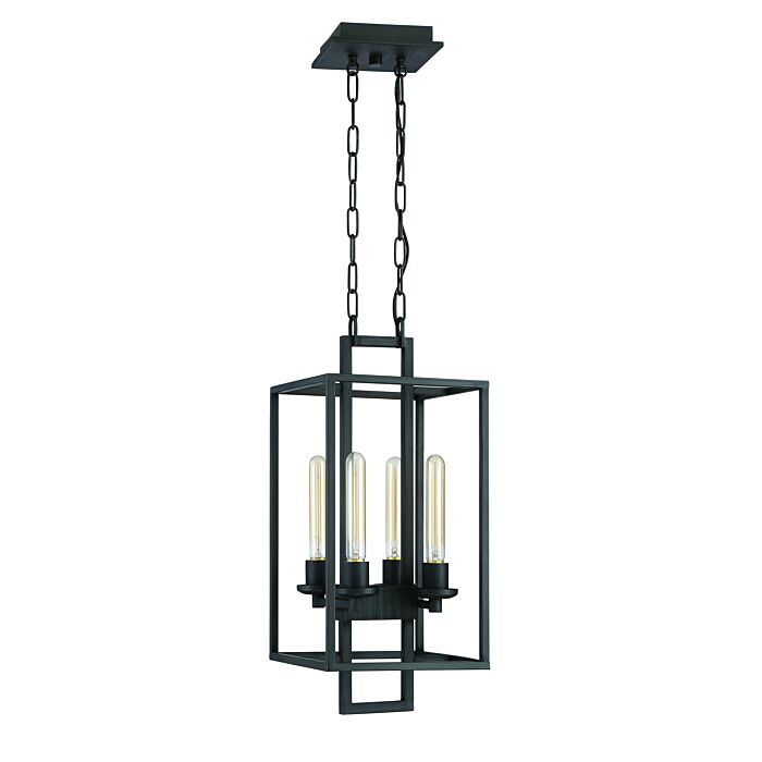 Craftmade Cubic 4 Light 11 Inch Foyer Light in Aged Bronze Brushed