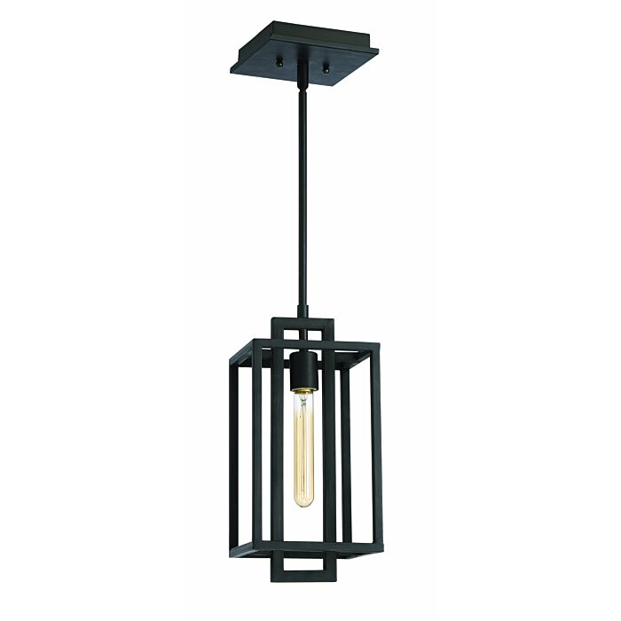 Craftmade Cubic 7 Inch Pendant Light in Aged Bronze Brushed