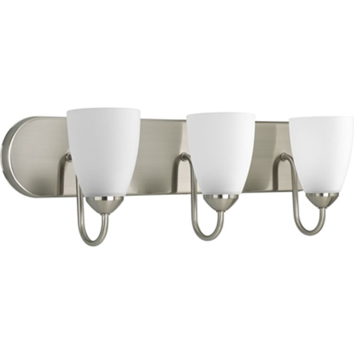 Gather 3-Light Bathroom Vanity Light in Brushed Nickel