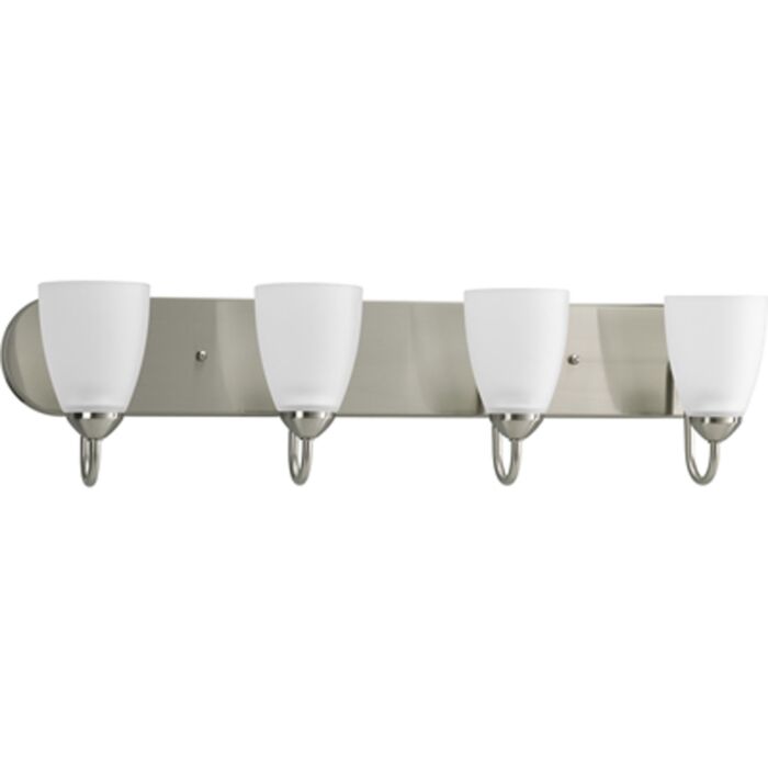 Gather 4-Light Bathroom Vanity Light in Brushed Nickel