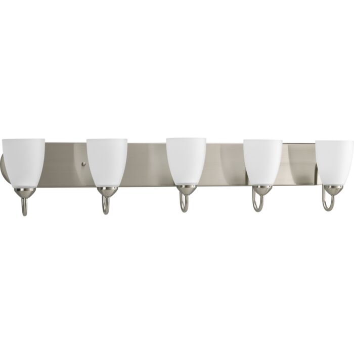 Gather 5-Light Bathroom Vanity Light in Brushed Nickel