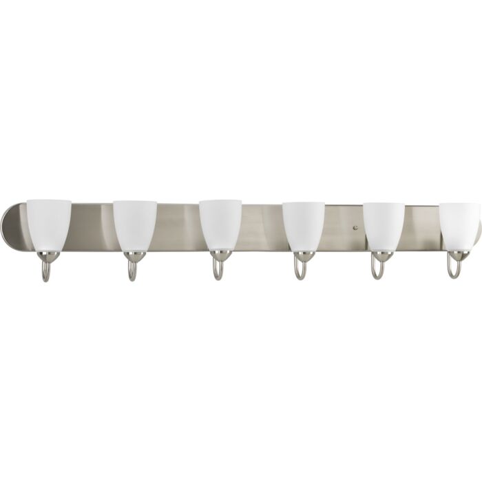 Gather 6-Light Bathroom Vanity Light in Brushed Nickel