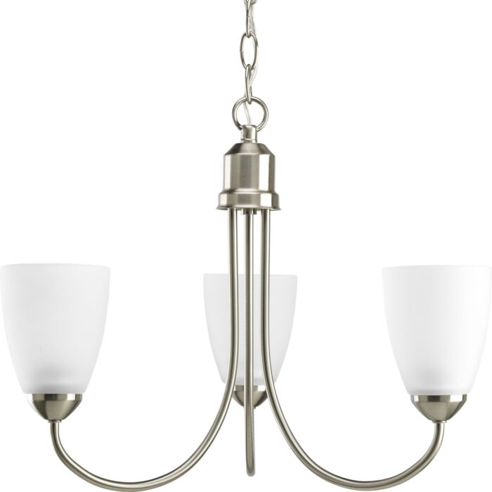Gather 3-Light Chandelier in Brushed Nickel