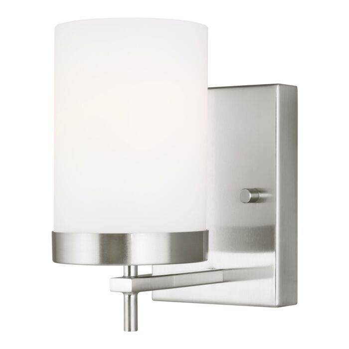 Sea Gull Zire LED Bathroom Wall Sconce in Brushed Nickel