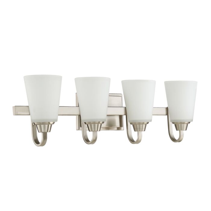 Craftmade Grace 4 Light Bathroom Vanity Light in Brushed Polished Nickel