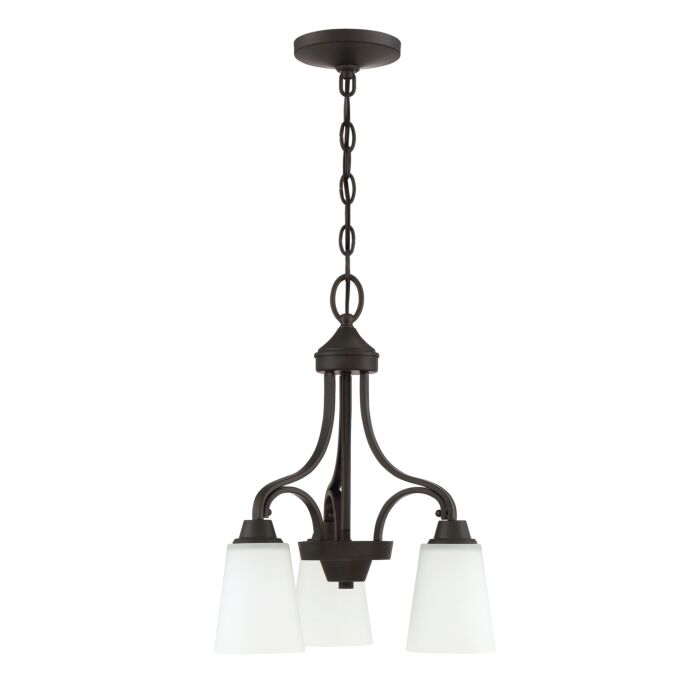 Craftmade Grace 3 Light Transitional Chandelier in Espresso