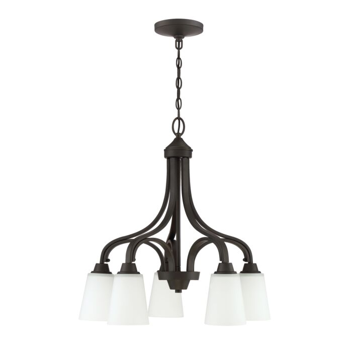 Craftmade Grace 5 Light Transitional Chandelier in Espresso