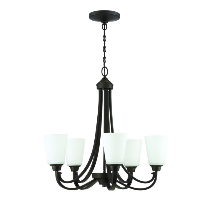 Craftmade Grace 5 Light Transitional Chandelier in Espresso