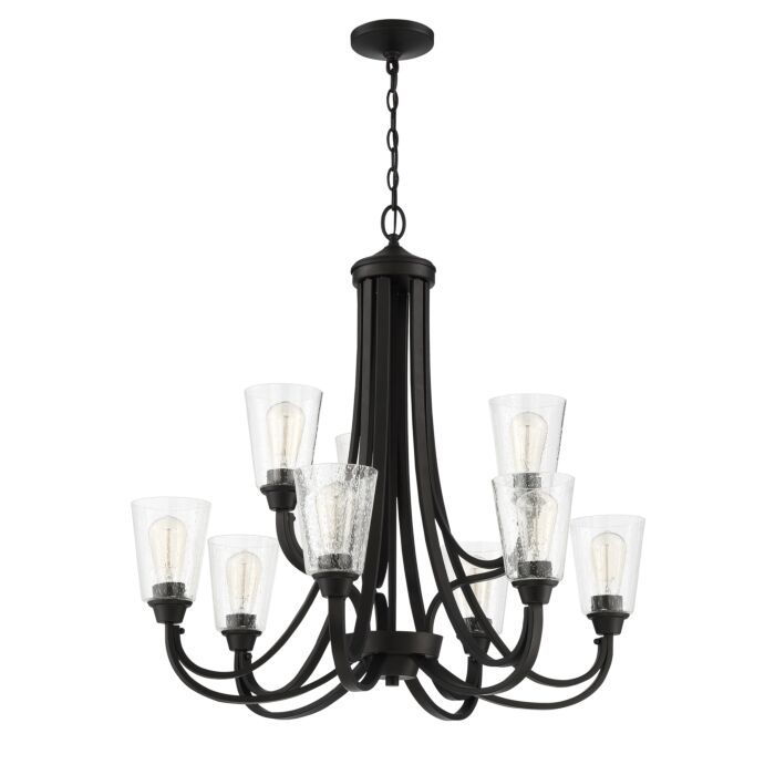 Craftmade Grace 9 Light Transitional Chandelier in Espresso