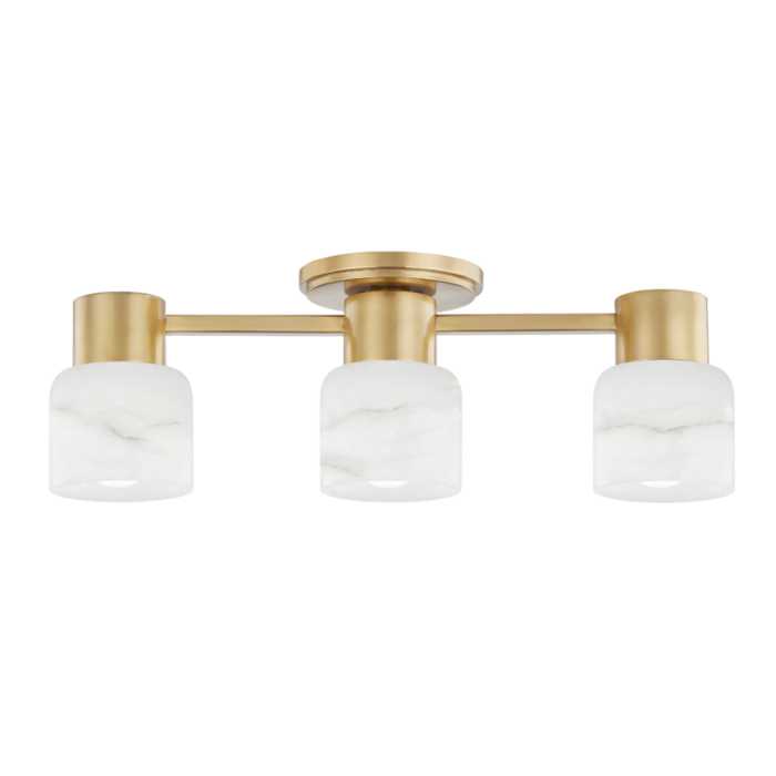 Hudson Valley Centerport 3 Light Bathroom Vanity Light in Aged Brass