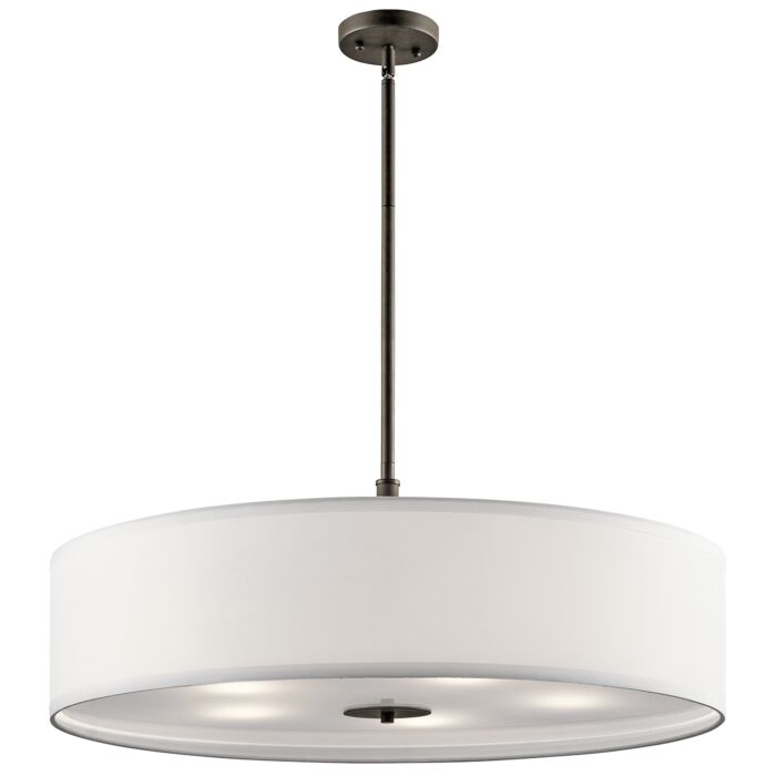 Kichler Transitional 5 Light Drum Pendant in Olde Bronze