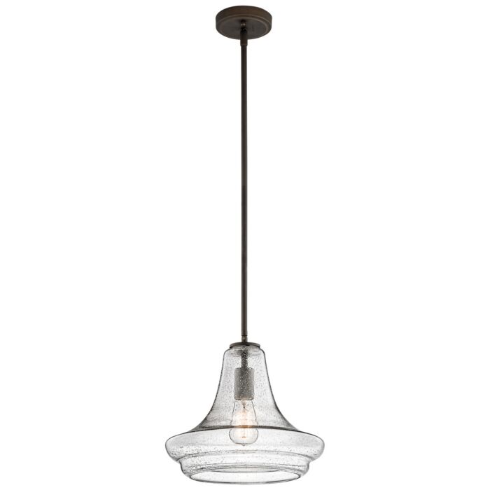Kichler Everly 1 Light 12.5 Inch Pendant in Olde Bronze