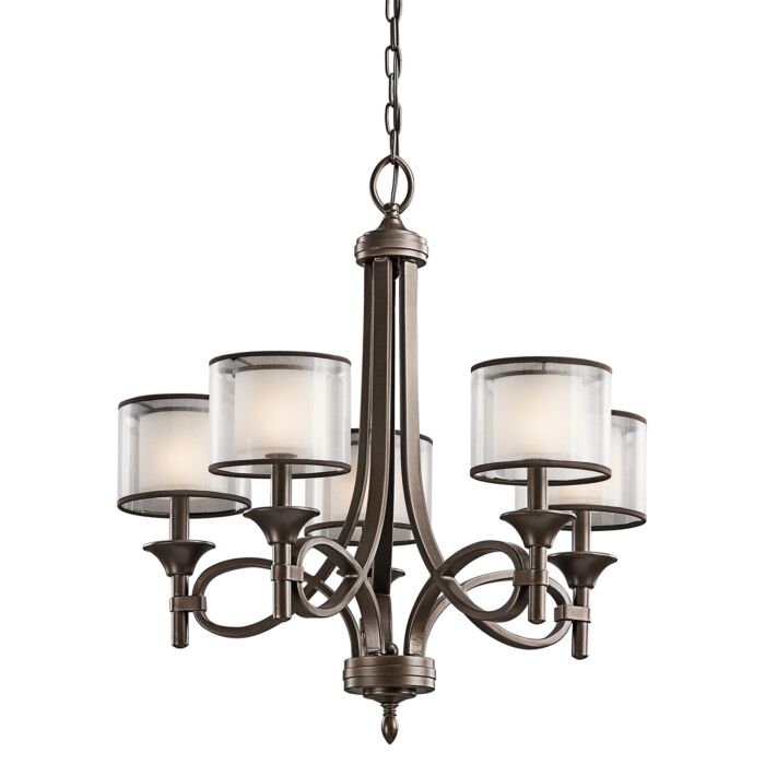 Kichler Lacey 5 Light Chandelier in Mission Bronze