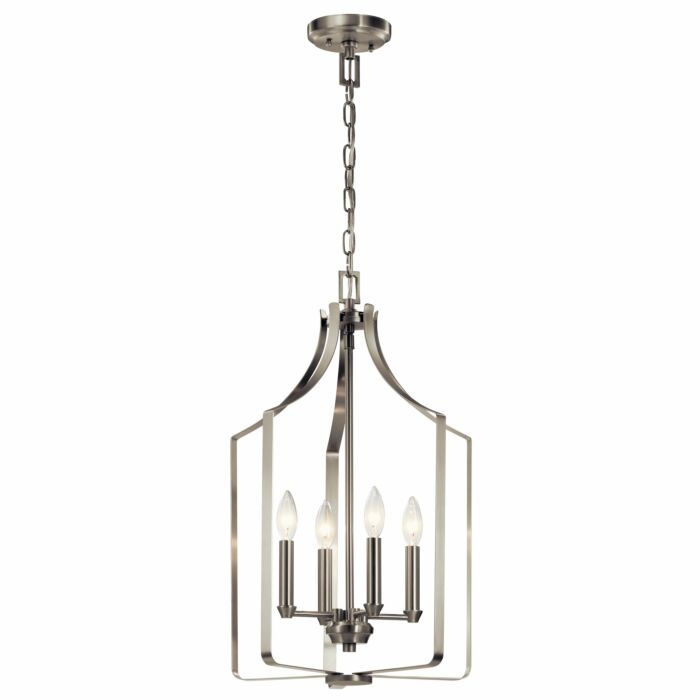 Kichler Morrigan 4 Light Traditional Chandelier in Brushed Nickel