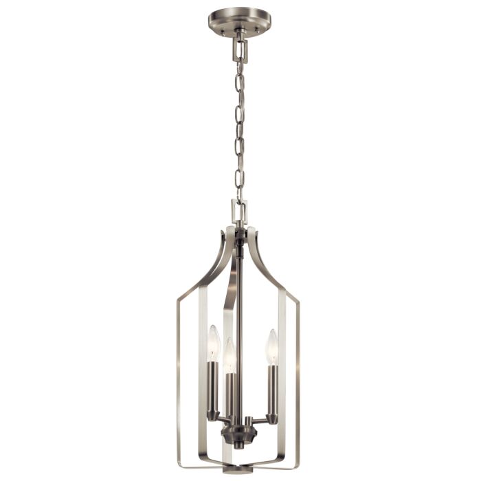 Kichler Morrigan 3 Light 10 Inch Pendant Light in Brushed Nickel