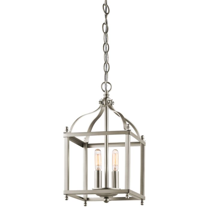 Kichler Larkin Hanging Lantern Pendant in Brushed Nickel