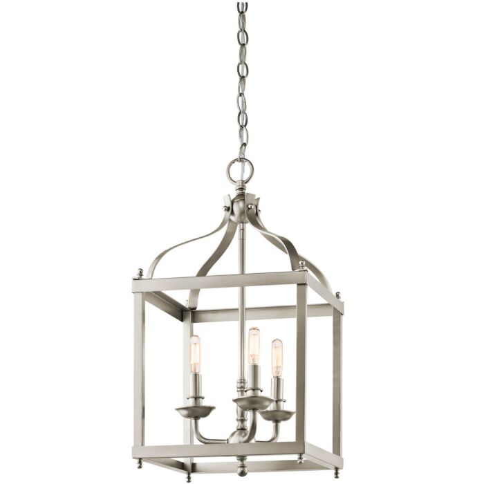 Kichler Larkin 3 Light Foyer Pendant in Brushed Nickel