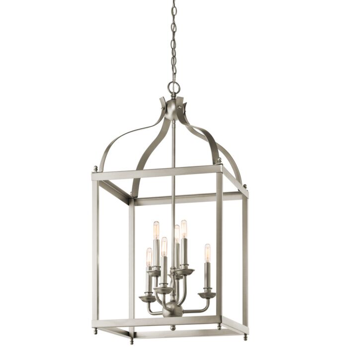 Kichler Larkin 6 Light Foyer Pendant in Brushed Nickel