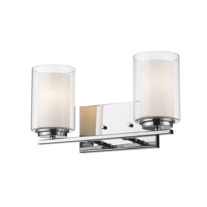 Z Lite Willow 2 Light Bathroom Vanity Light In Chrome