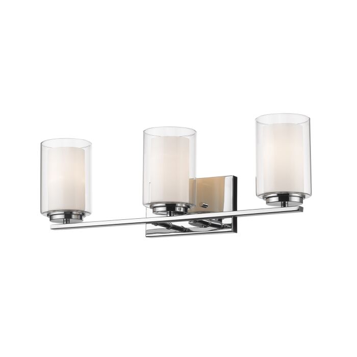 Z Lite Willow 3 Light Bathroom Vanity Light In Chrome