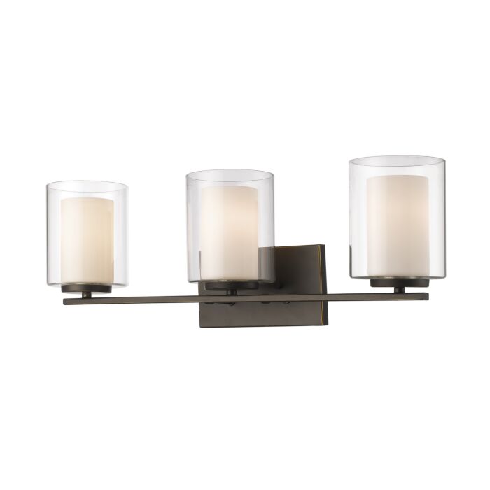Z Lite Willow 3 Light Bathroom Vanity Light In Olde Bronze