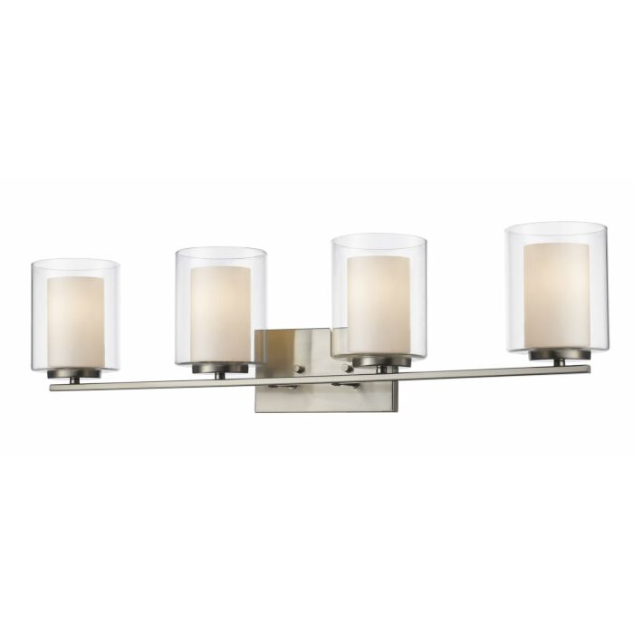 Z Lite Willow 4 Light Bathroom Vanity Light In Brushed Nickel