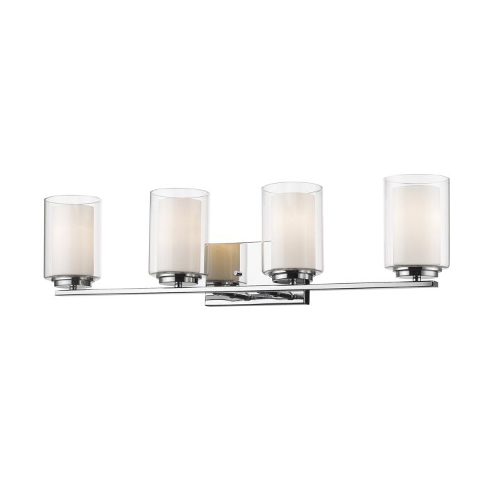 Z Lite Willow 4 Light Bathroom Vanity Light In Chrome