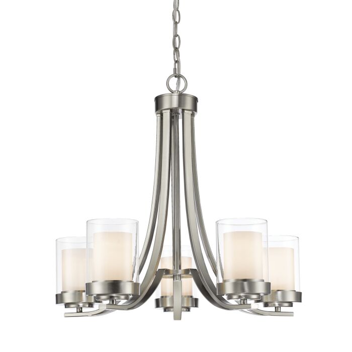 Z Lite Willow 5 Light Chandelier In Brushed Nickel