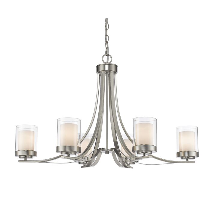 Z Lite Willow 6 Light Chandelier In Brushed Nickel